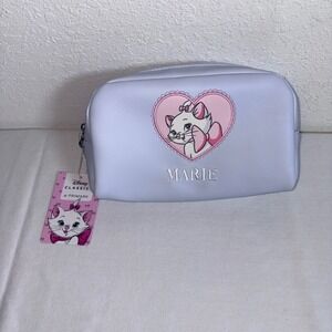Disney Primark Marie Aristocats Makeup Bag Blue NEW Heart Embroidered Pouch new